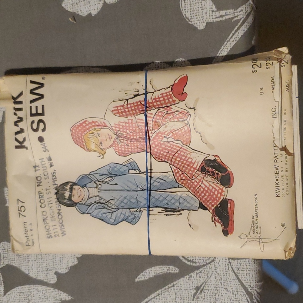 Antique kwik sew pattern pants and jacket